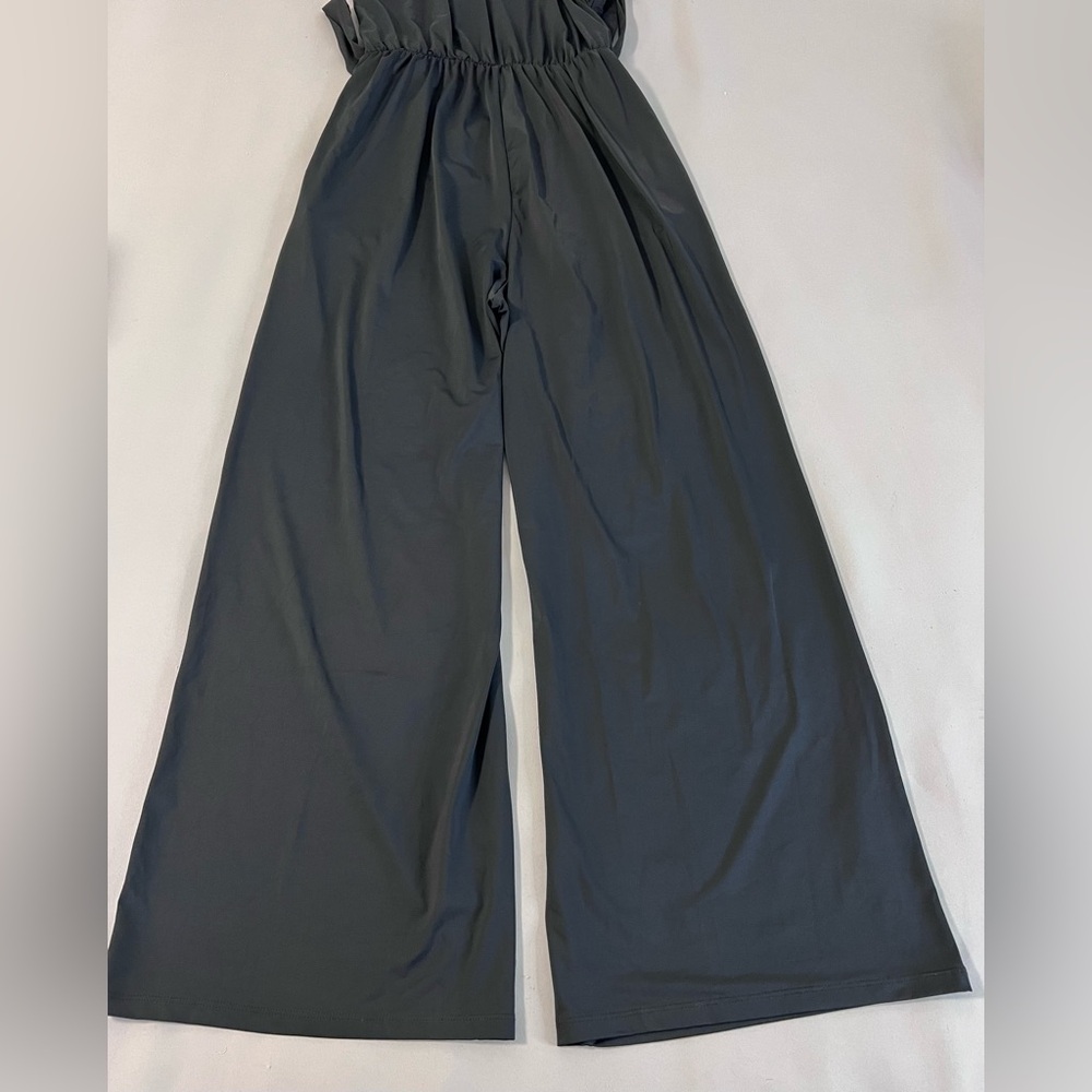 HALARA Black Halter Jumpsuit with Waist Tie - Picture 4 of 8